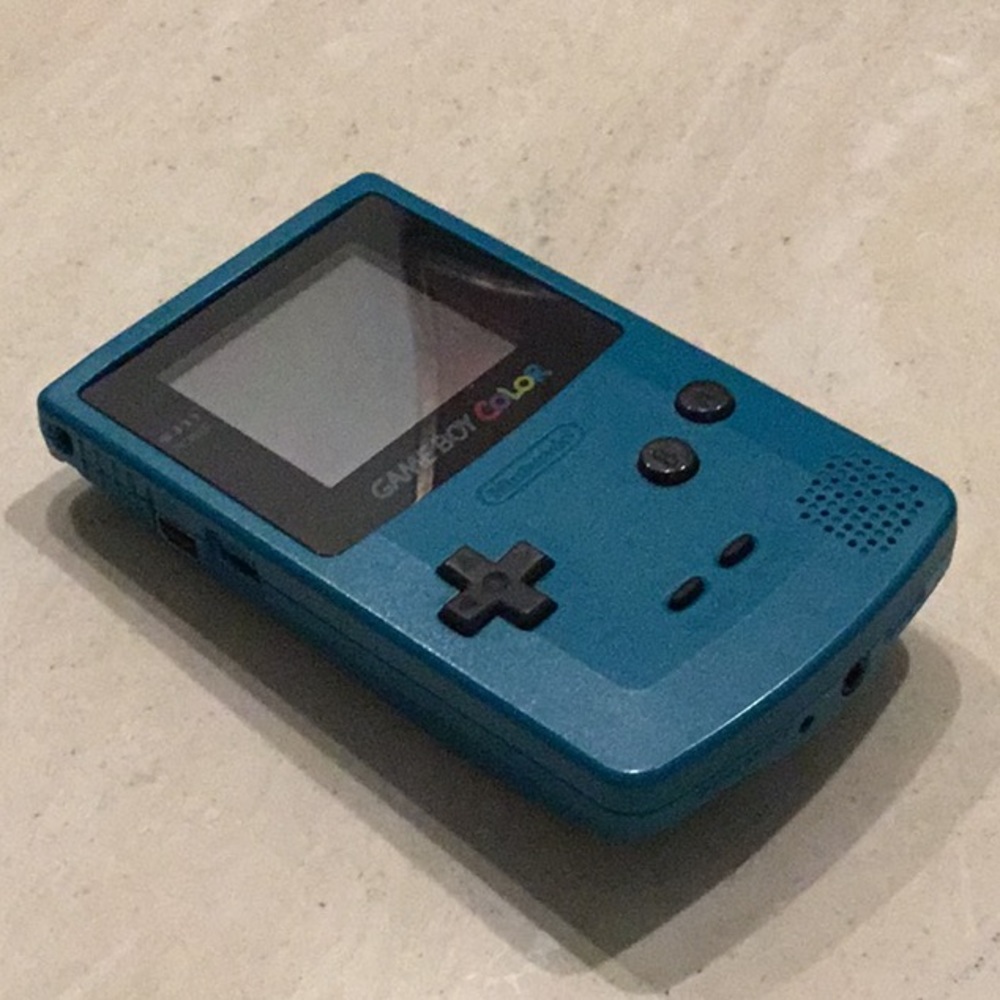 Nintendo Gameboy Color Console System Teal Blue Handheld Game Boy Authentic - Picture 16 of 16